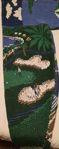 Vintage Crossings Cotton Sweater Mens XL Golf Scene All Over Print USA Made Vtg - Picture 13 of 21