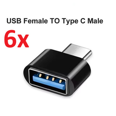 6x USB 3.1 auf USB Typ-C Adapter OTG A Buchse für Macbook iPad Samsung Xiaomi PC