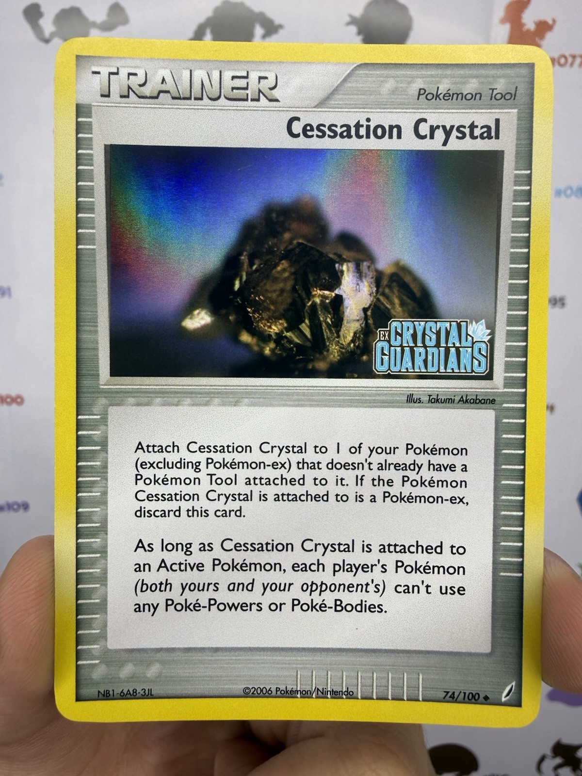 Pokemon TCG Cessation Crystal 74/100 Crystal Guardians Reverse Holo Card- NM/LP