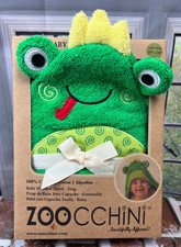 New ZOOCHiNi Hooded Green Frog Baby Towel 30 x 30