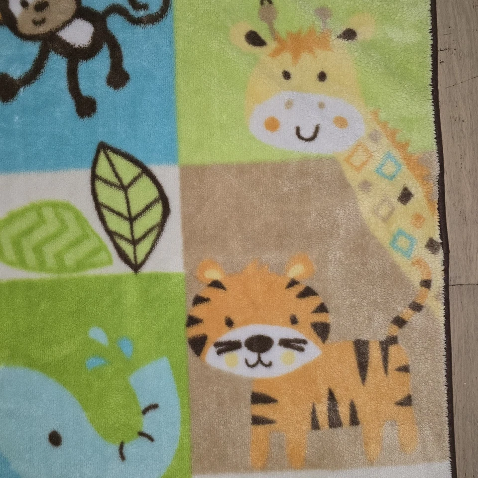 Manta bebé Garanimals selva safari zoológico animales polar felpa tiro 30" x 45" Foto 4 de 4