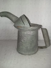 Vintage Automobile Gas Service Station Tin Spout One Ouart Tin Oil Can