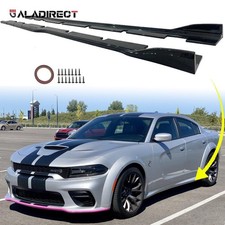 For 15-23 Dodge Charger Side Skirts Accessories Carbon Fiber Look Rock Panels