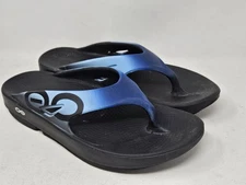 Oofos Women's Size 9 Blue Comfort Recovery Flip Flops Thong Sandals