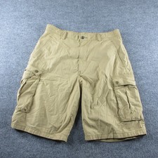 Levi Strauss Co Cargo Shorts Mens 36 Beige Canvas 12 Inseam Pockets Casual