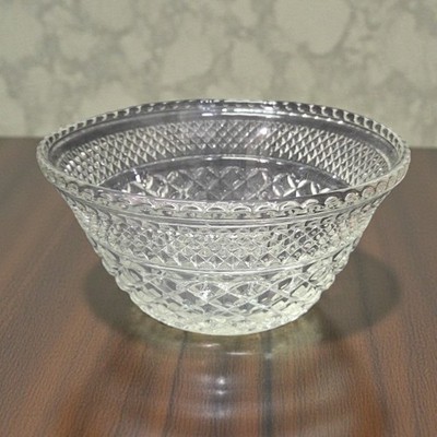 Anchor Hocking Wexford Serving Bowl, Vintage Clear Glassware, Table Centerpiece