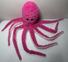 Rare Dan Dee 27" Pink  White Octopus Plush Stuffed Animal HTF