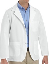 Red Kap Men's Three Pockets Button Front Lapel Men Counter Coat