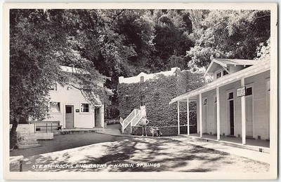 Lake County RPPC HARBIN SPRINGS, CA Steam Rooms & Baths 1940s Vintage Postcard