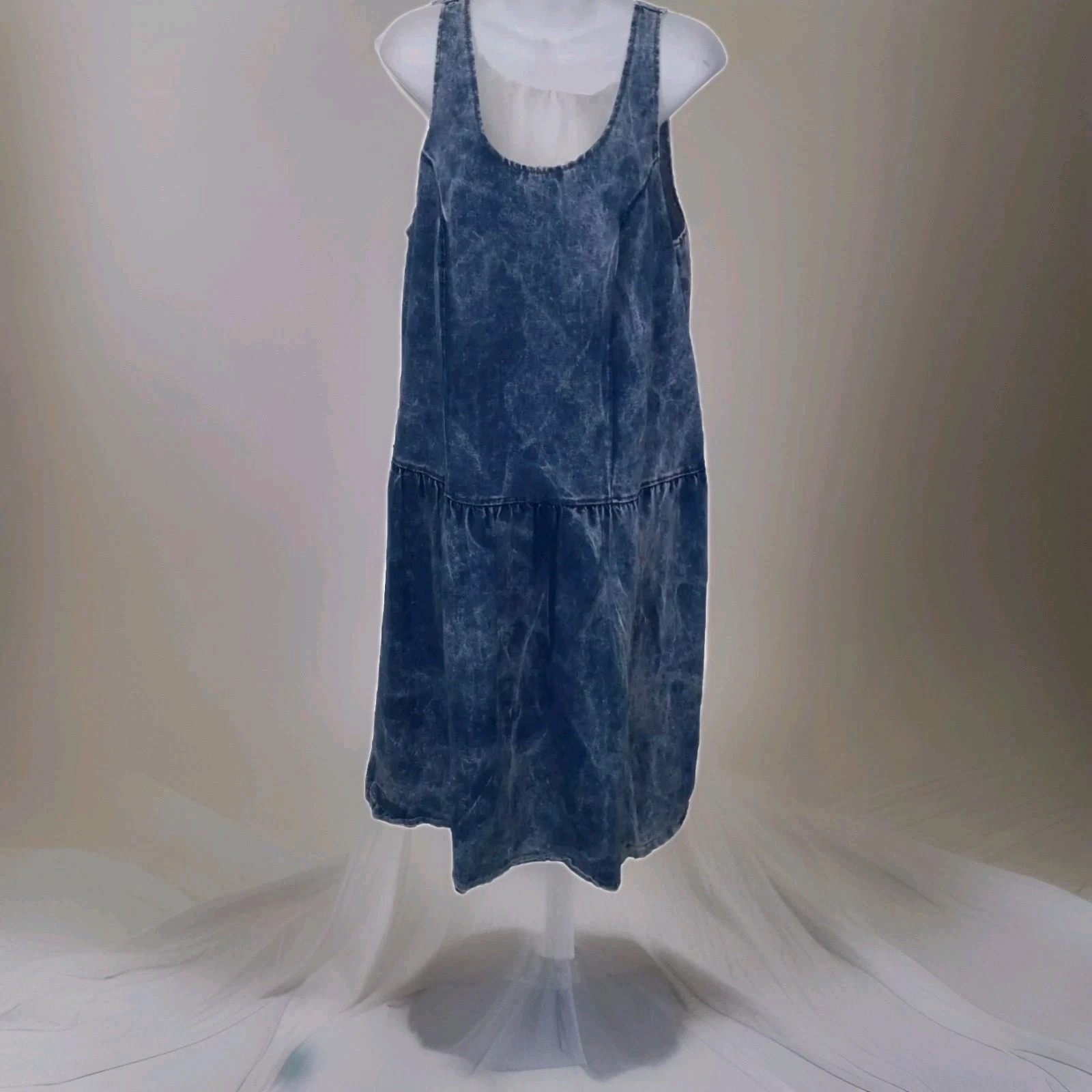 Hollywood Blvd. Vintage Acid Wash Denim Jumper Size 14