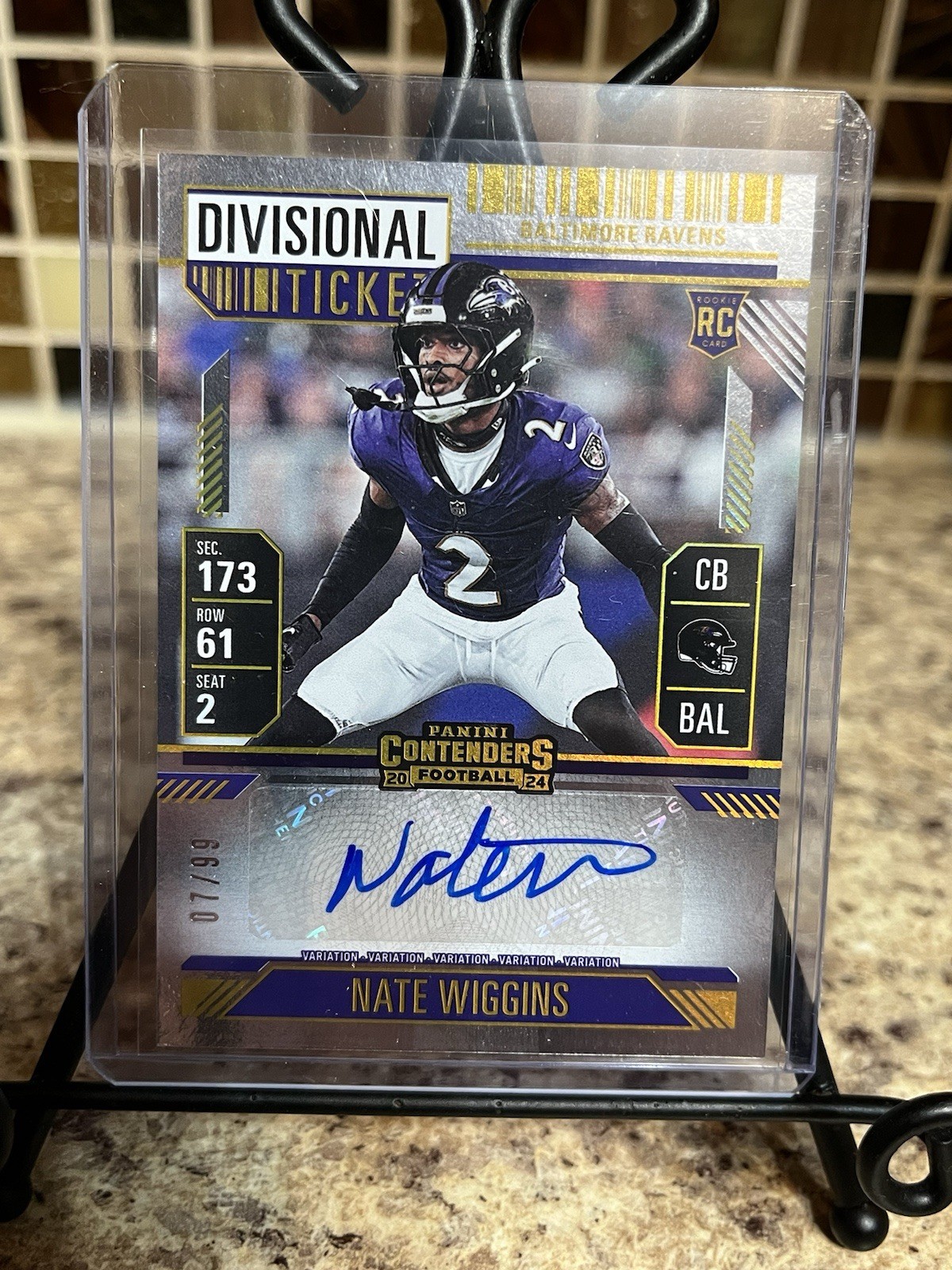 2024 Panini Contenders - Rookie Ticket Nate Wiggins Divisional Ticket /99 Auto