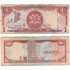 TRINIDAD & TOBAGO 1 Dollar 2006 P-46 s/n PP300154 Circulated