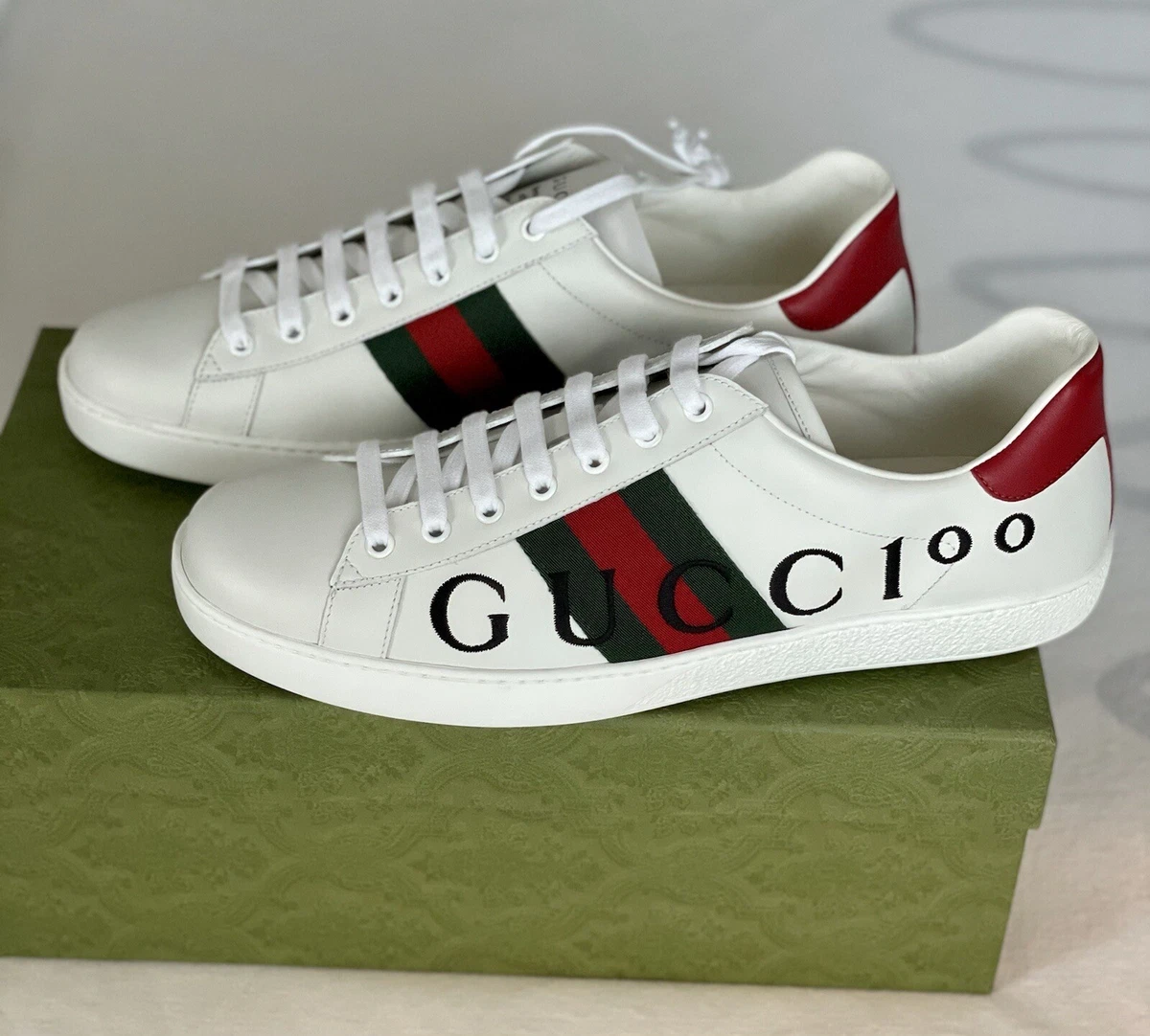 Gucci White Leather Embellished Lip Ace Sneakers Size 40 Gucci | TLC