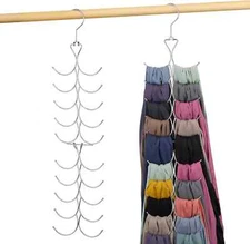 Legging Organizer for Closet, Yoga Pants Hanger 20 Storage 1 Pack Silver