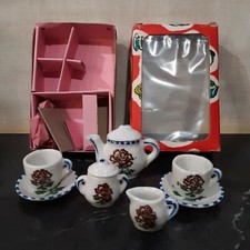 Vintage 9 Piece Toy China Tea Set Made in Japan - Includes Box E.F. Woolworth Co