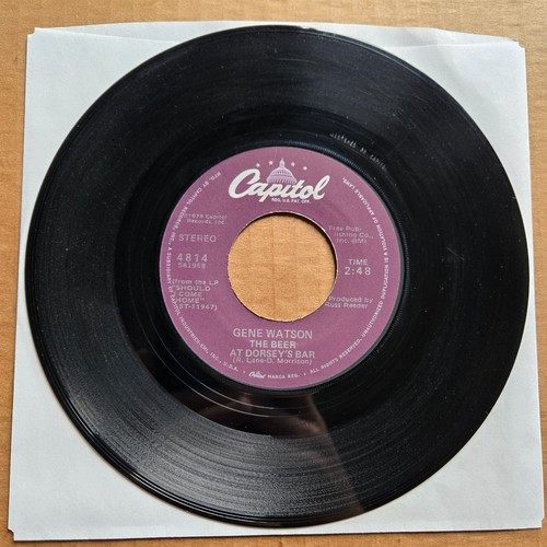GENE WATSON Nothing Sure Looked Good On You 45 7" Record Vinyl Records - Picture 2 of 2