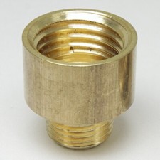 Lamp Pipe Adapter - 1/4ip to 1/8ip Solid Brass Nozzle size 3/8" male 1/2" female