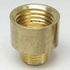 Lamp Pipe Adapter - 1/4ip to 1/8ip Solid Brass Nozzle size 3/8" male 1/2" female