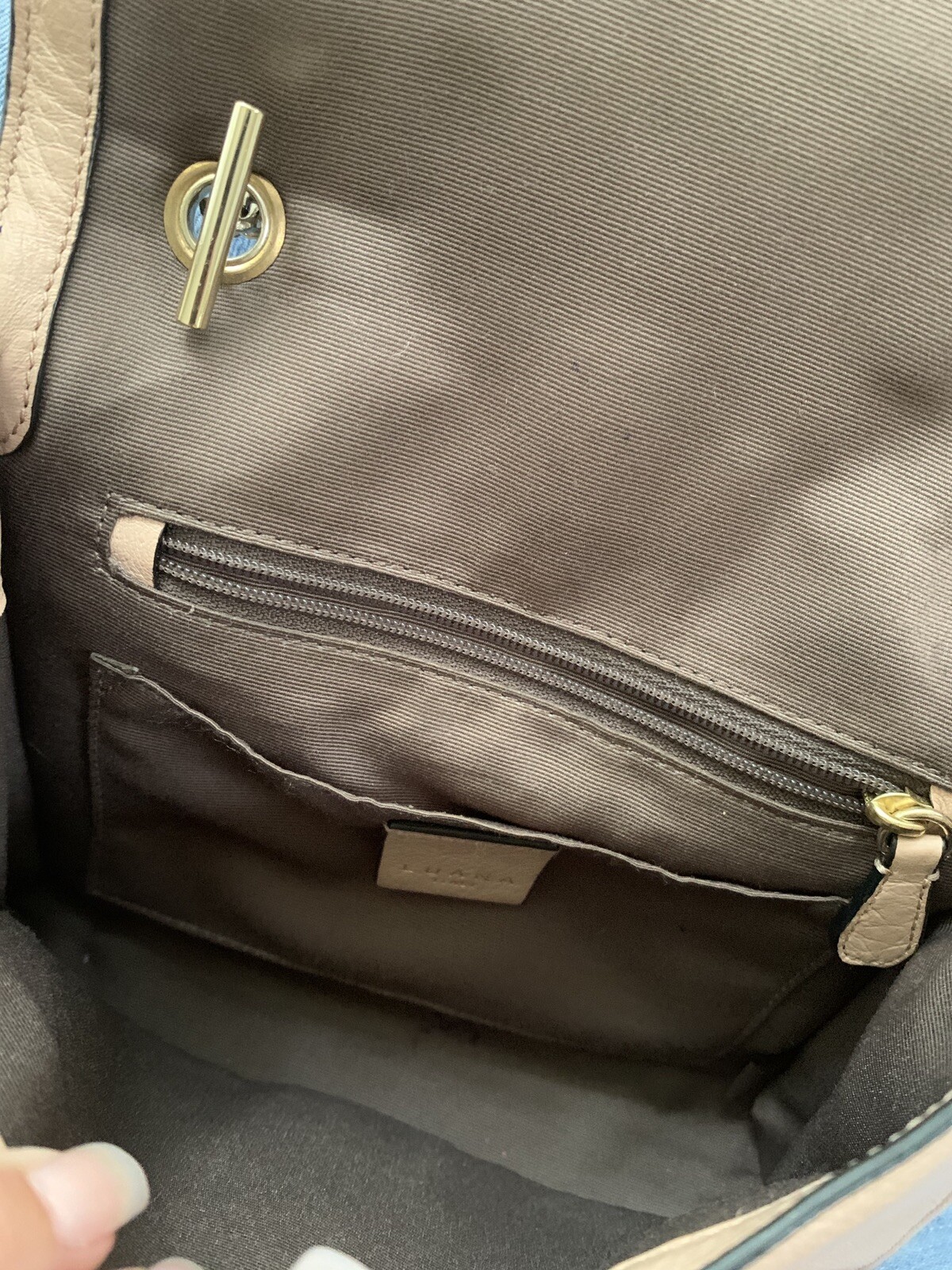 Luana Italy Leather Crossbody Pink Gem