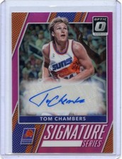2017-18 DONRUSS OPTIC #80 TOM CHAMBERS AUTOGRAPH PRIZM #10/25, PHOENIX SUNS