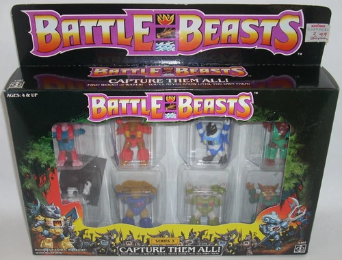 Vtg 1987 BATTLE BEASTS - 8 PACK - SERIES 3 Figures New Sealed Figs *Open Box