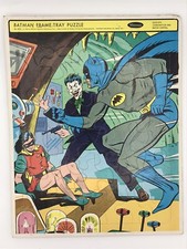 1966 Batman Robin  The Joker Frame Tray Cardboard Puzzles 2 