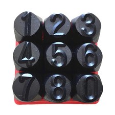 4mm/5mm/8mm Steel Punch Set Alphabet Number Stamp Steel Metal Tool In ''0 to 9''