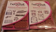 2 Sets Heartfelt Creations Wildwood Cottage Accents Cling Stamps