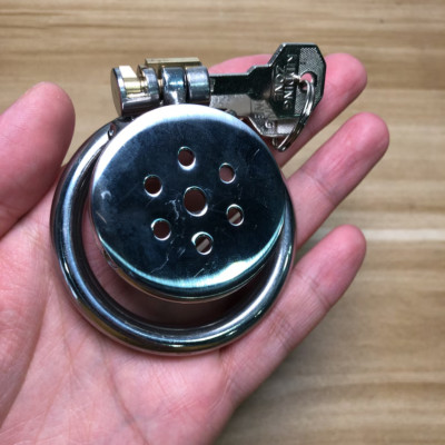 Inverted Flat Chastity Cage Male Small Metall Mit Metallröhre Peniskäfig Edelstahl Klein Cock Cage Keuschheitskäfig Herren Extrem Sex Spielzeug Für Paare (50MM,A