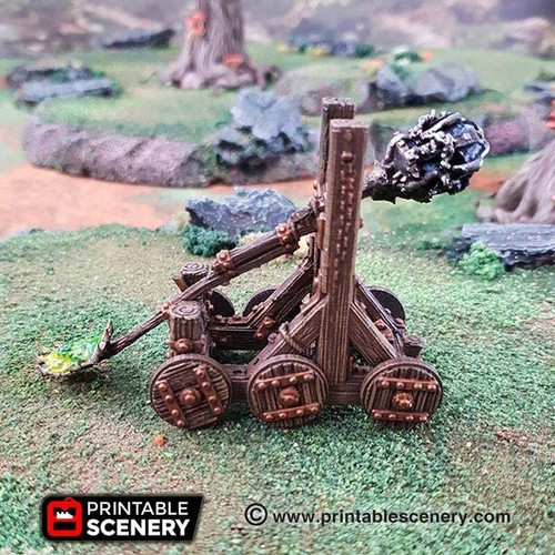 Catapulta lanciatore peste - Nani, elfi e demoni 28 mm 32 mm terreno da wargaming - Foto 5 di 5