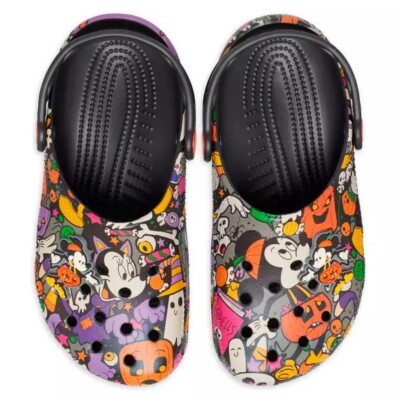 Disney Parks Halloween Crocs Mickey Minnie Mouse Pumpkin Clogs