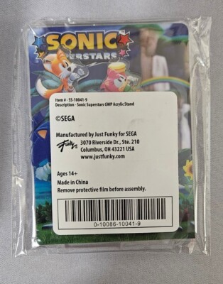 Sonic Superstars Acrylic Display Stand Gamestop Preorder Bonus Brand ...