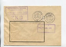 DDR Dienst ZKD Brief Rosslau 16.1.69 VEB Wiss. Technisches Zentrum Dieselmotoren