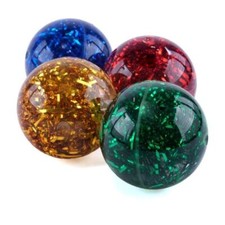 4x Ball Foil Light Up Ball Kids Glitter Light Novelty - 6.5cm