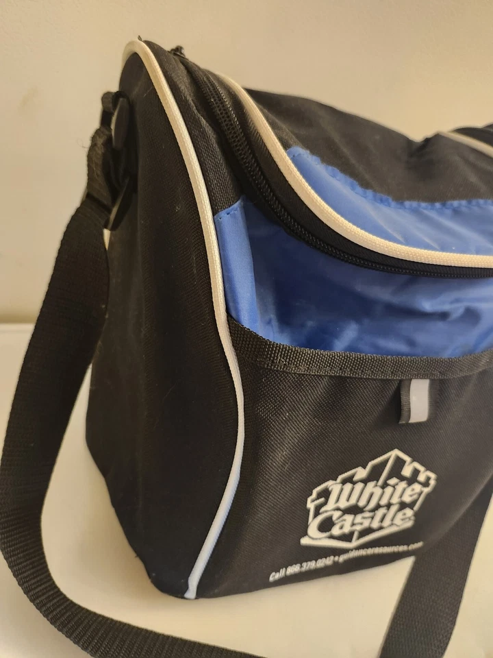 Bolsa refrigeradora aislada dura White Castle con correa ajustable de 10" de alto Foto 3 de 4