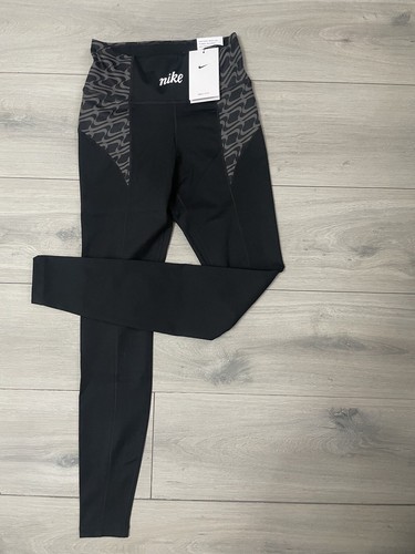 Nike One Icon Clash Women's Mid-Rise Leggings Black Model XS - Picture 2 of 7