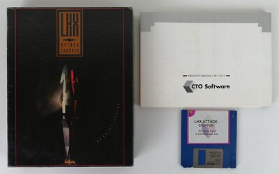 LHX ATTACK CHOPPER - PC GAME 1990 - MANUAL + FLOPPY - RARE