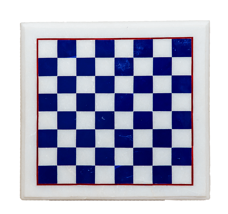 StonKraft Green Marble Chess Board Set - 20 Inch With Brass Pieces Home Decor