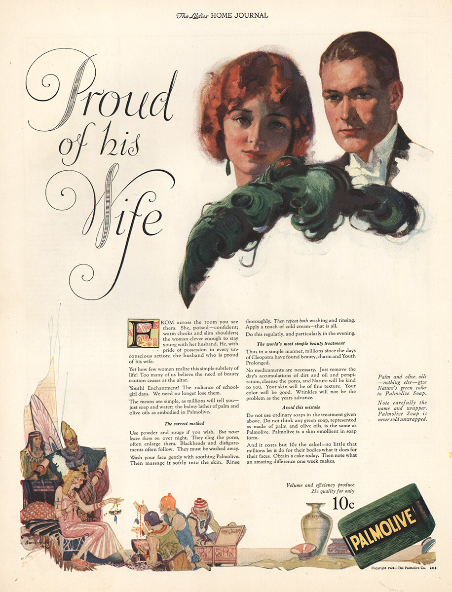 1924 Palmolive Soap: Proud of His Wife Vintage Print Ad | eBay