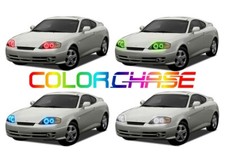 Color Chasing Led Headlight Flow Halo Kit For Hyundai Tiburon 03-04 Color Chasing Led Headlight Flow Halo Kit For Hyundai Tiburon 03-04