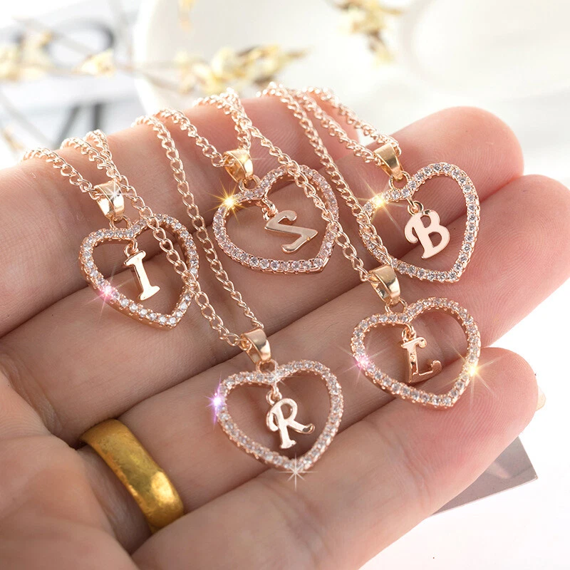 Maverick Gorgeous Alphabet 'R' In Diamond Heart Pendant & Chain; Stylish  Double Locket Initial Letter Inside Heart; Necklace Gift For Girls Women On  Birthday Anniversary Valentine Occasions (Gold) : Amazon.in: Fashion