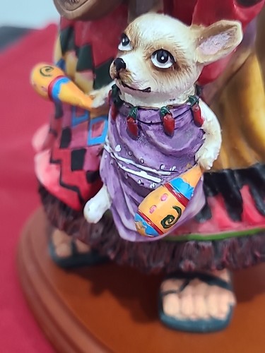 Vintage 9" MEXICAN SANTA & Chihuahua Feliz Navidad Mexico,Rare! - Picture 10 of 13