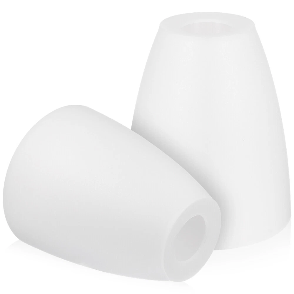 2 Pcs Plastic Lamp Shades Small Lampshade White Light Bulbs Glass