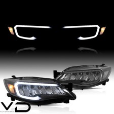 VLAND LED Reflector Headlights w/Animation For Subaru Impreza 2008-2014 WRX STI