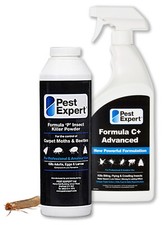 Pest Expert® Carpet Moth Killer Spray (1L) Moth Killer Powder (300g)