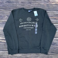 Ouija Women's Size XXL Long Sleeve Fleece Ouija Board Sweatshirt Black