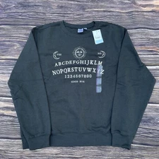 Ouija Women's Size XXL Long Sleeve Fleece Ouija Board Sweatshirt Black
