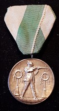 Abzeichen; Sch&uuml;tzenmedaille, Gemeinde Stelle- Harburg, 1927, Ag 990 punz., Jagd;