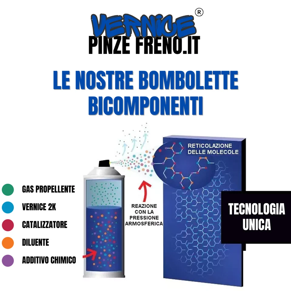 Vernice spray 2K pinze freni moto auto BLU BMW LUCIDO alta temperatura - Immagine 2 di 2