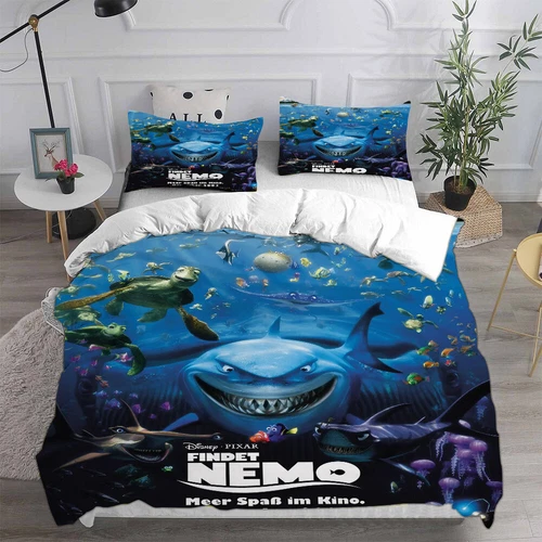 Kids 3D Finding Nemo Bedding Set Bedroom Duvet Cover Single Double Pillowcase - Picture 4 of 11